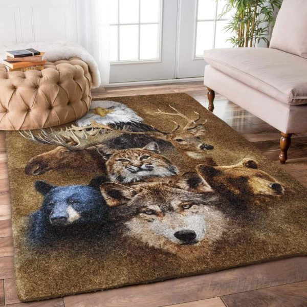 animal wolf bear cat deer limited edition amazon best seller sku 266865 rug 1590717106357