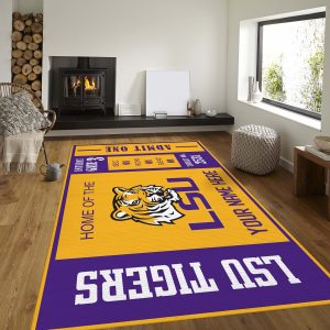 customizable lsu tigers rug custom size and printing 0