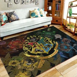 hogwarts logo rug custom size and printing 0