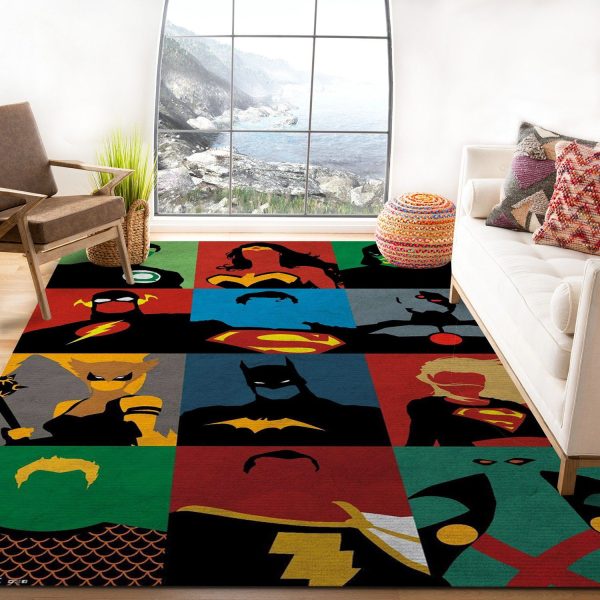 justice league minimalist rug custom size and printing 0