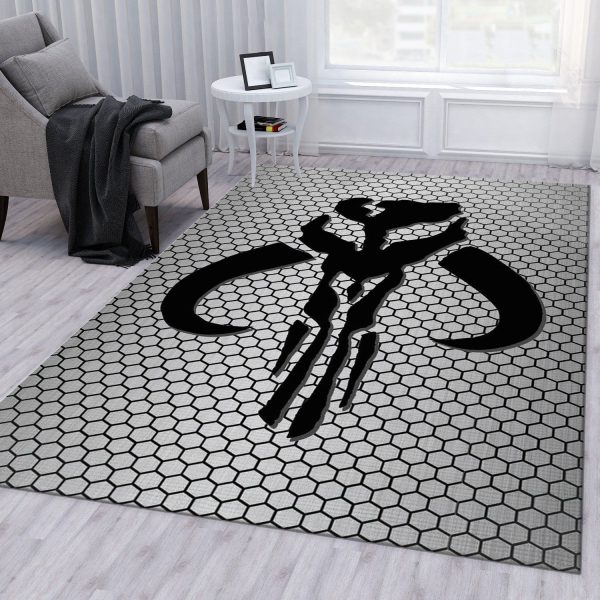 mandalorian logo rug custom size and printing 0