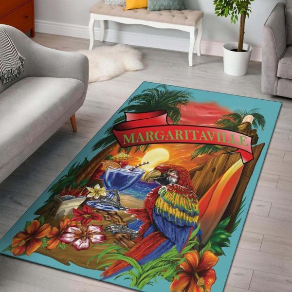 margaritaville decor baby blue parrot area rug 6f72 0