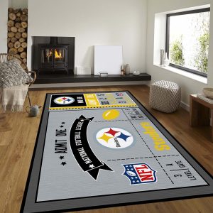 steelers nfl rug custom size and printing 0