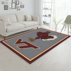 virginia tech hokie bird rug custom size and printing 0