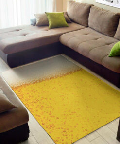 Beer With Foam Print Area Rug