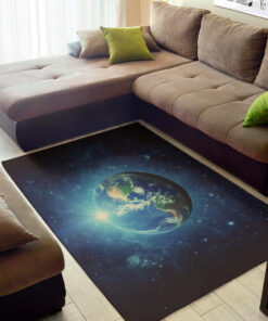Earth And Space Print Area Rug