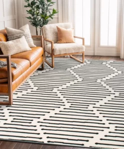 Cream Dashline Mesh Carpet