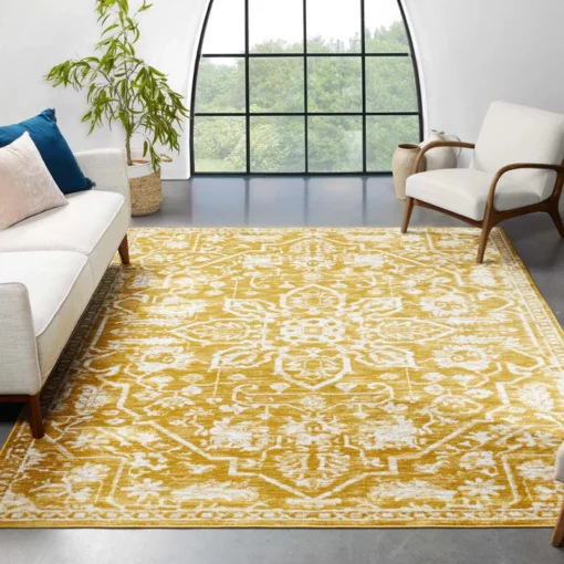 High class yellow flower carpet