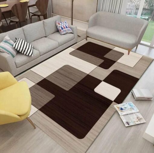 Modern Espresso Blocks Rug