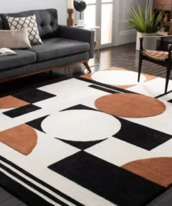 Retro Geometry Area Rug