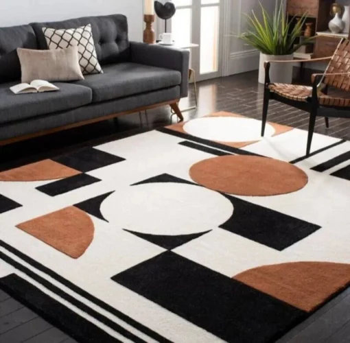 Retro Geometry Area Rug