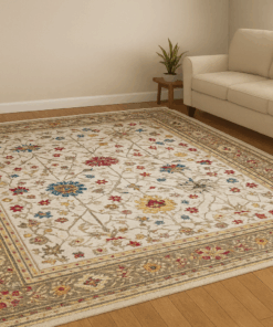 Vintage Floral Medallion Area Rug