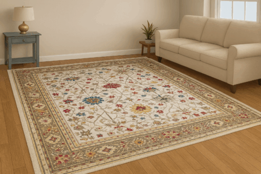Vintage Floral Medallion Area Rug
