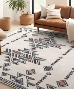 Bohemian Geometric Beige Rug