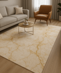 Golden Vein Luxe Marble Soft Carpet