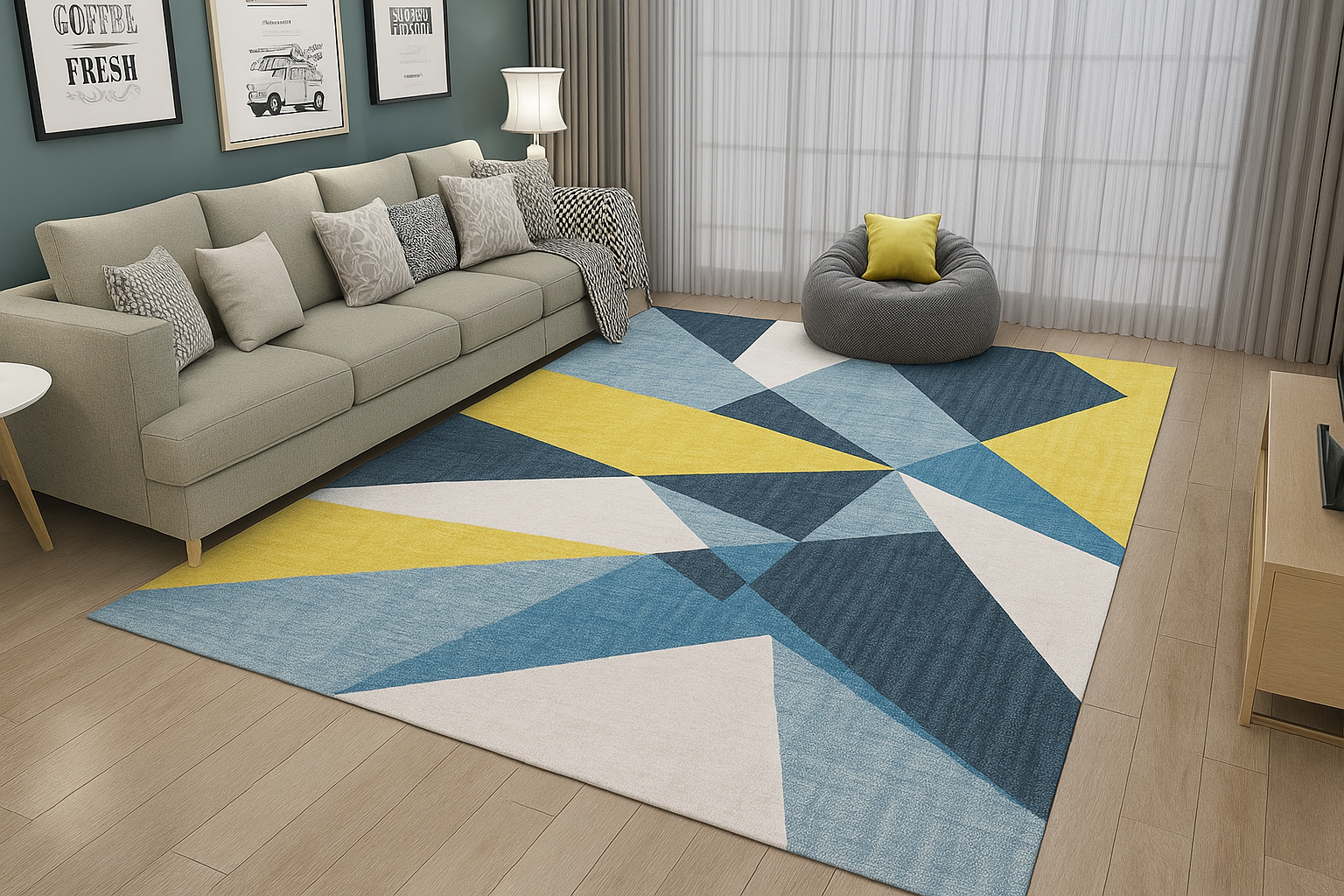 Modern Geometric Rug