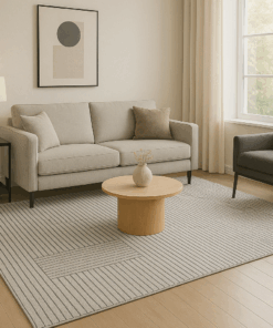 Modern Line Geometric Striped Rug