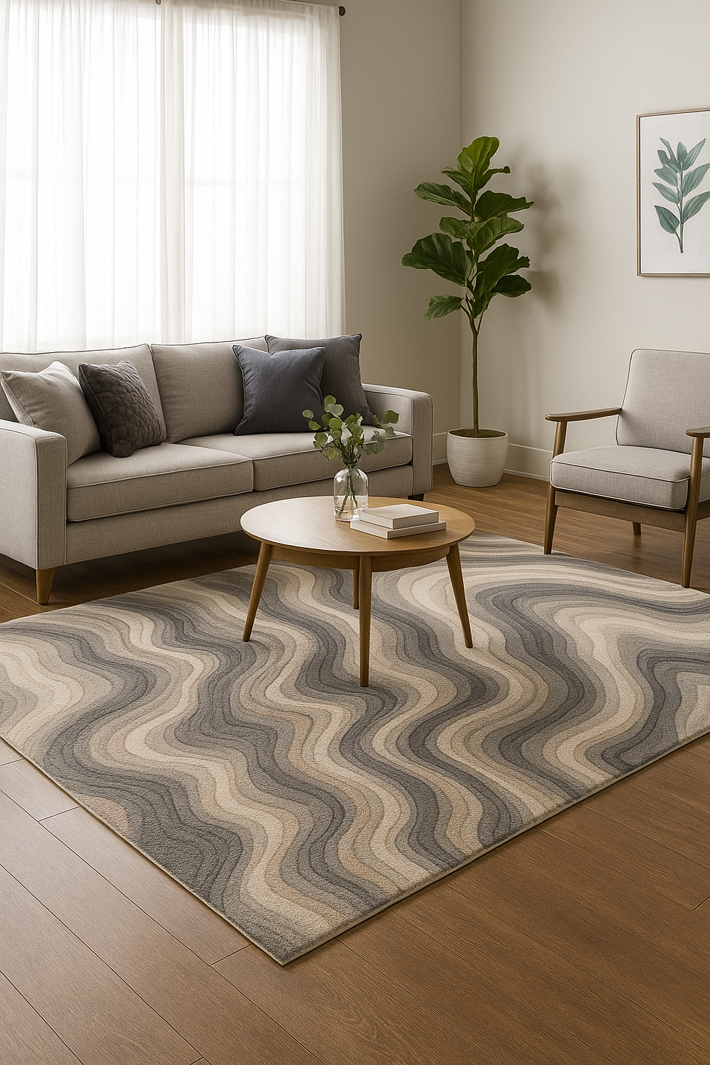 Natural stone pattern carpet