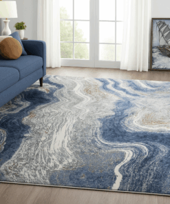 Ocean Vein Marble Blue Flow