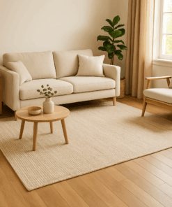 Rustic Calm Natural Cotton & Jute Rug