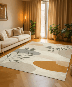 Scandinavian Olive Harmony Organic Rug