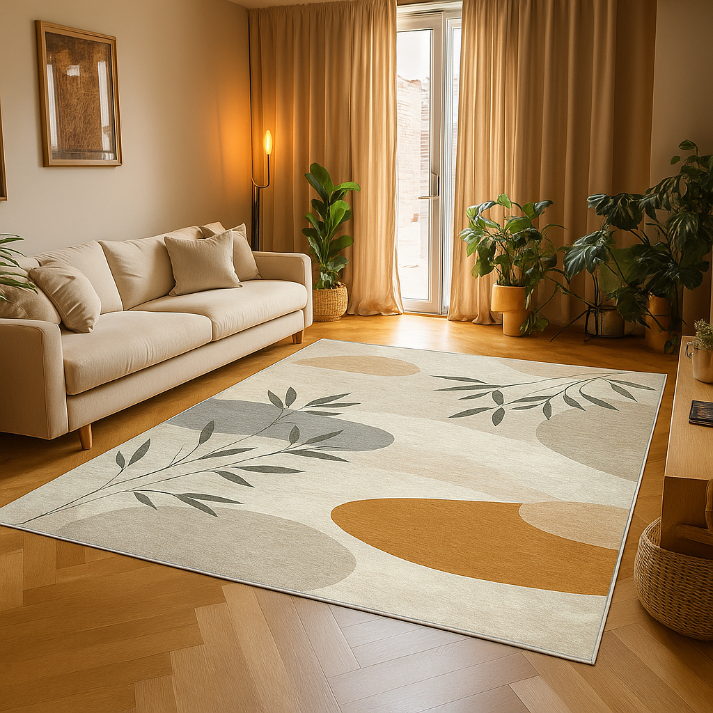 Scandinavian Olive Harmony Organic Rug
