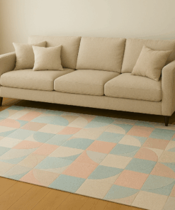 Soft Pastel Geometric Rug