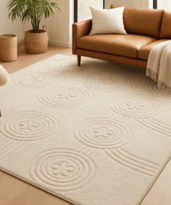 Zen garden inspired rug