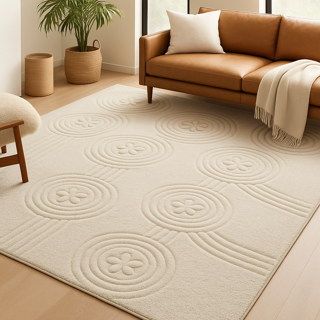 Zen garden inspired rug