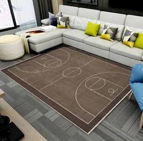 basketball court patterned sports carpet