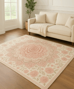 mandala style rose carpet
