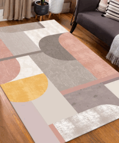 pastel geometric rug