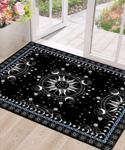 spiritual style rug with sun