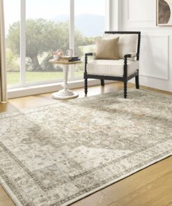 Boho rug with natural patterns