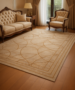 Elegant Curve Beige Carpet