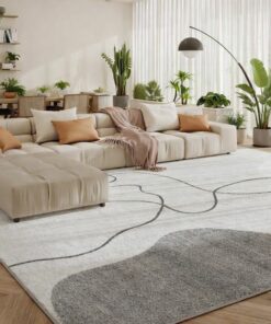 Elegant grey children's room rug