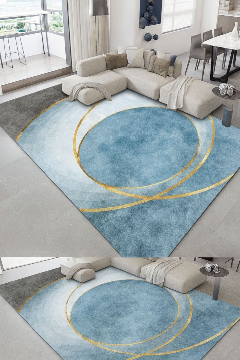 Modern Green Orbit living room rug