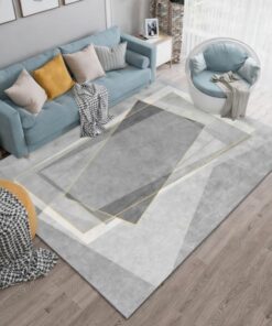 Modern geometric living room rug