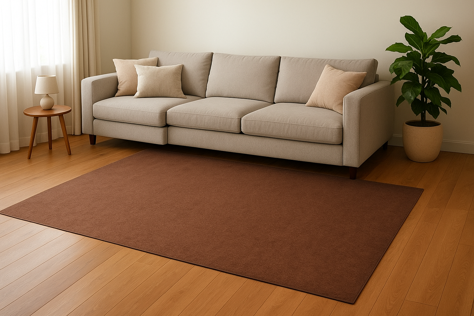 dark brown monochrome rug