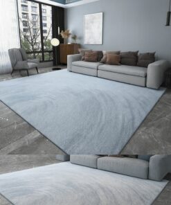 luxurious light blue room rug