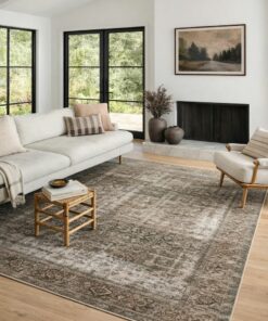 tranquil gray living room rug