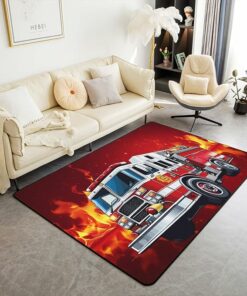 Fire truck printed carpet