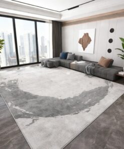 Modern Abstract Gray Area Rug