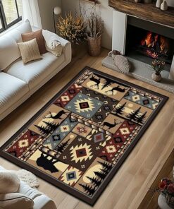Rustic Woodland Lodge Rug