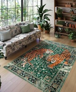 Twin Tiger Green Jade rug