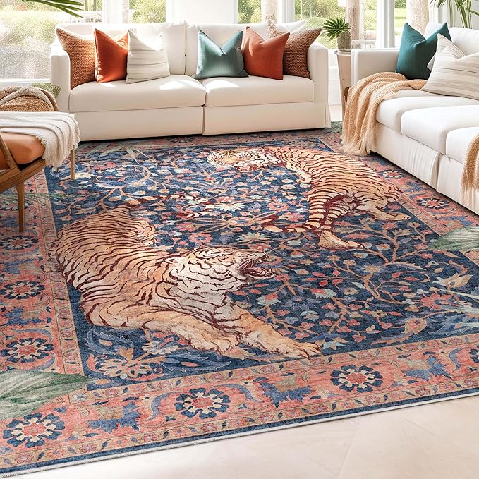 Twin Tigers Oriental Area Rug
