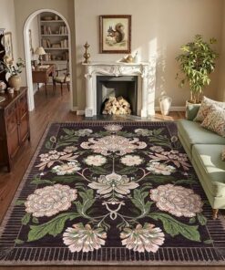 Vintage Floral Elegance Area Rug