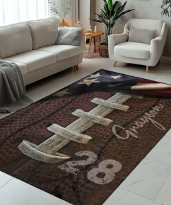 Vintage Football 28 Area Rug