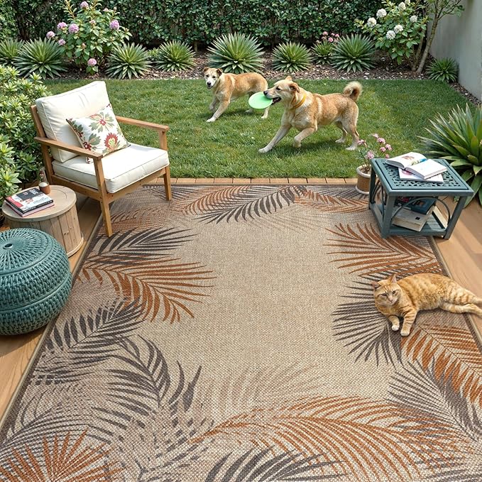 Tropical Leaf Garden Mat